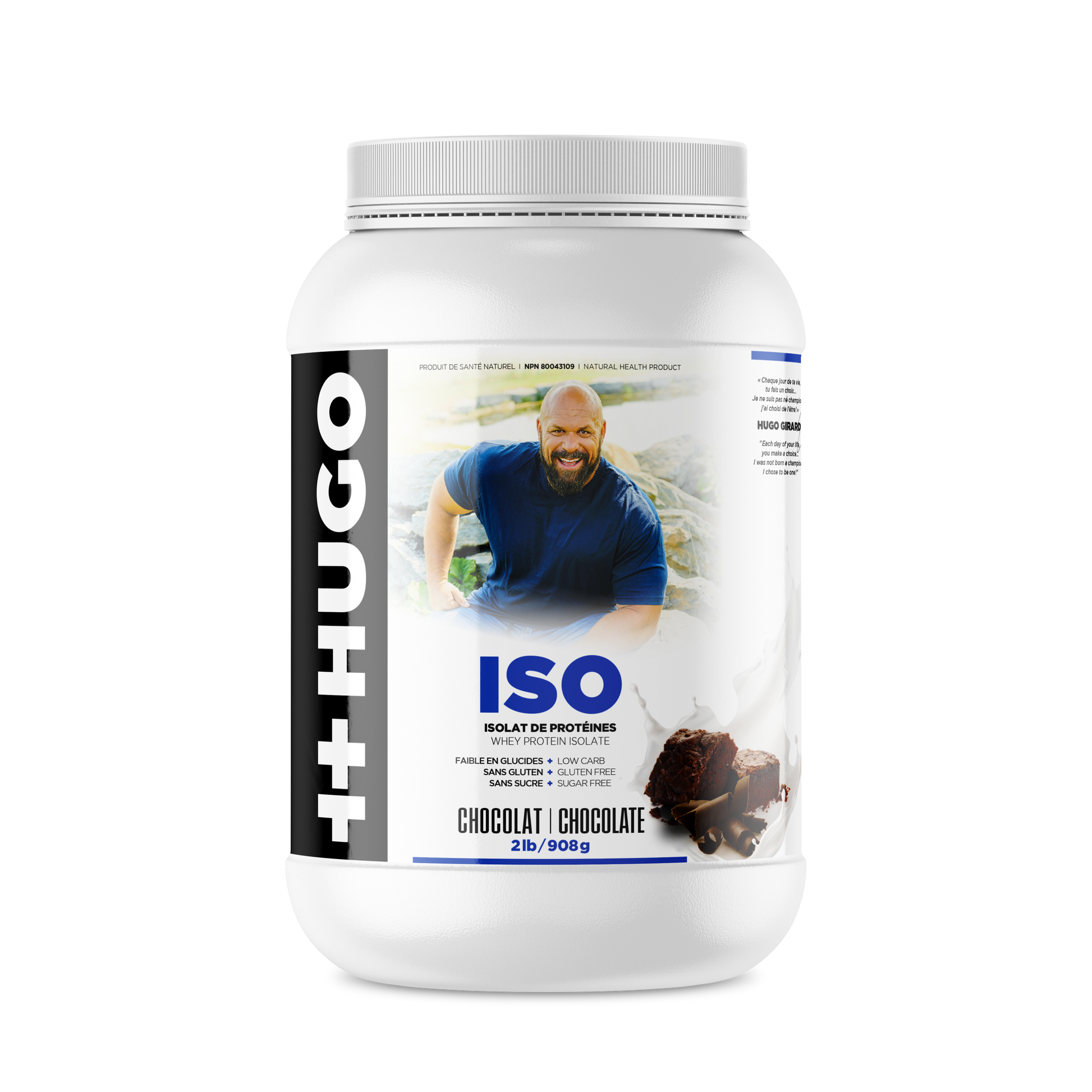 iso whey isolat de protéines de petit-lait au chocolat