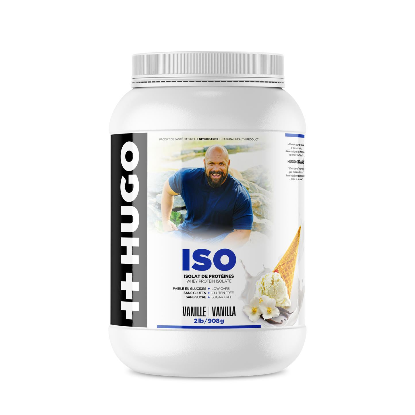 iso whey isolat de protéines de petit-lait à la vanille