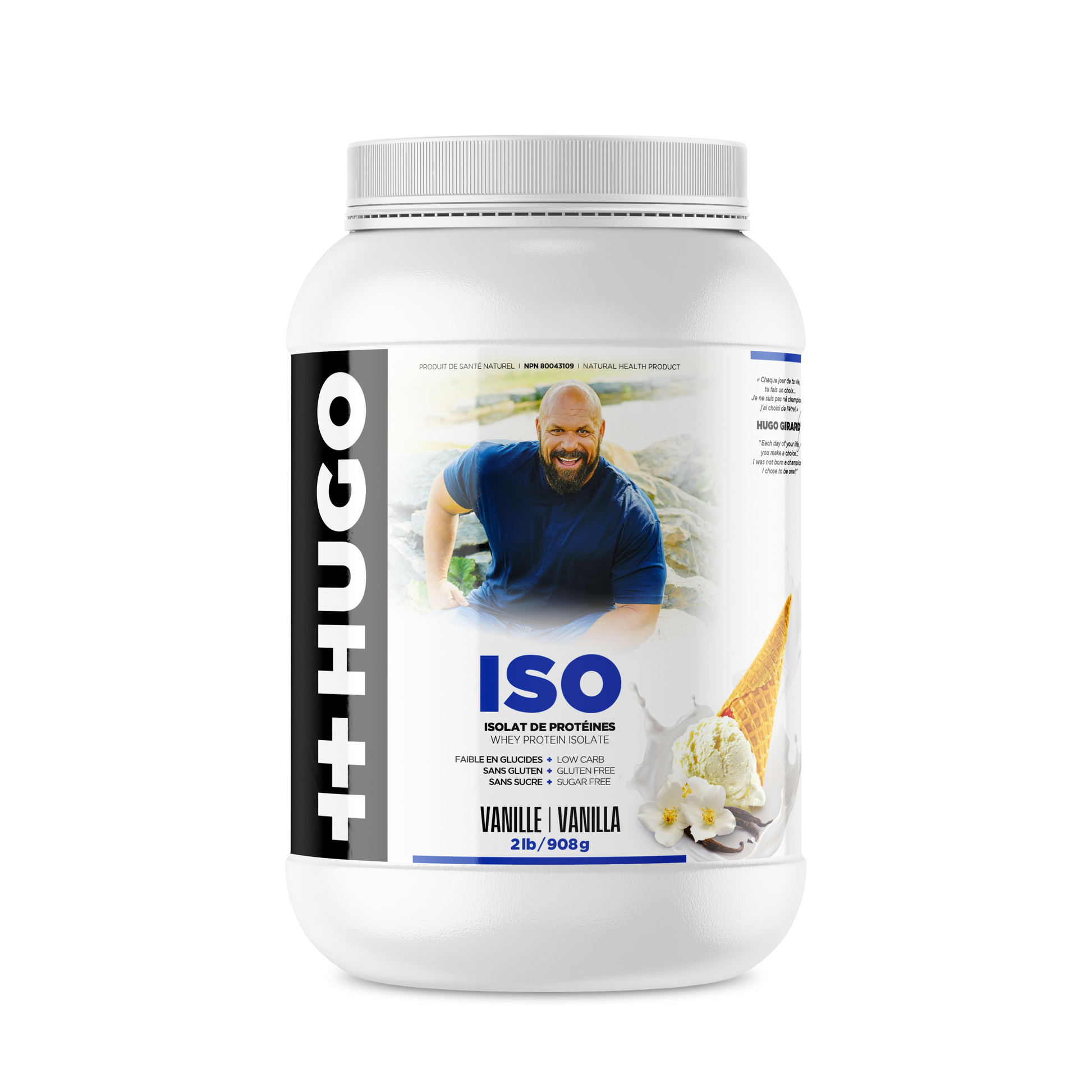 iso whey isolat de protéines de petit-lait à la vanille
