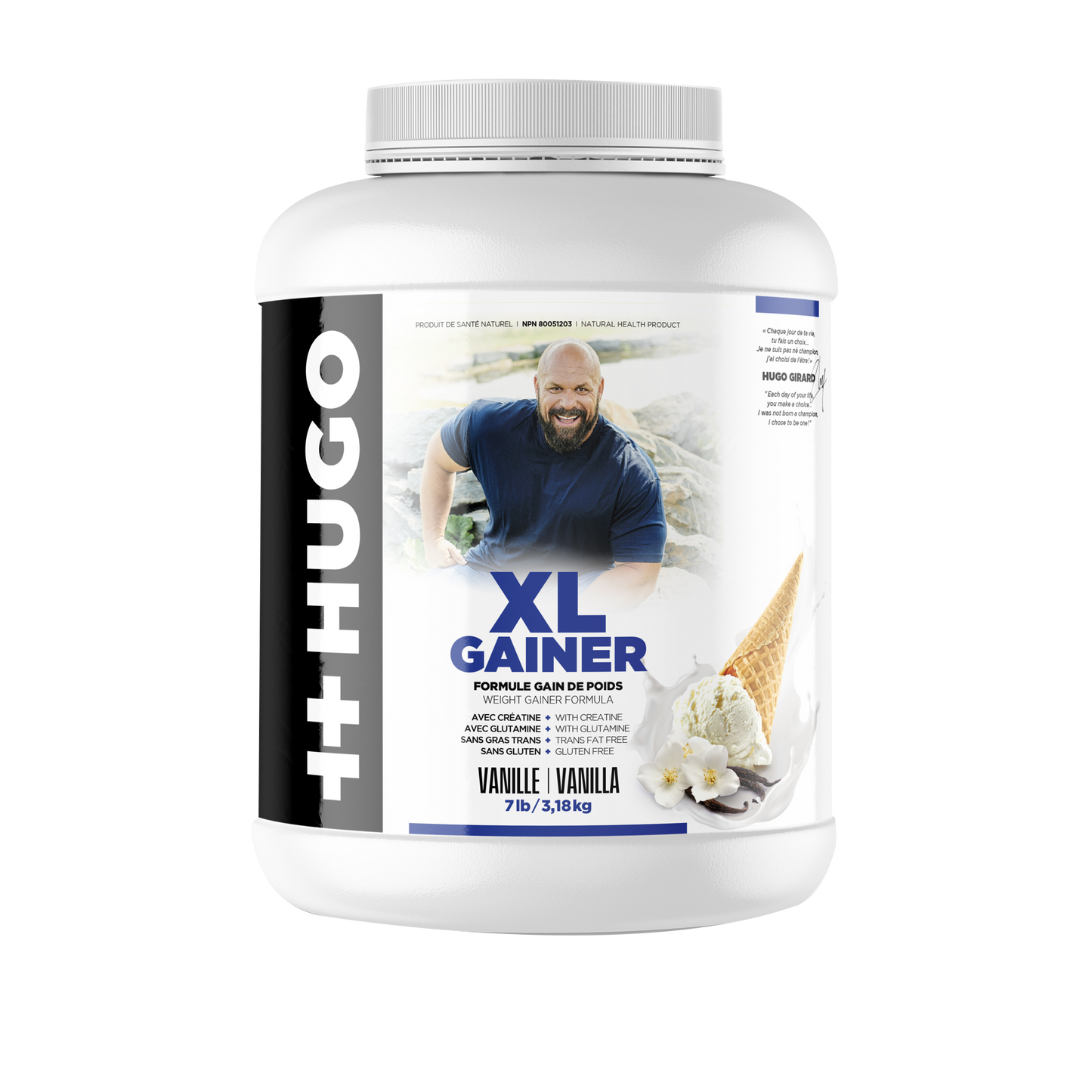xl gainer à la vanille supplément pour l'entraînement et prise de masse