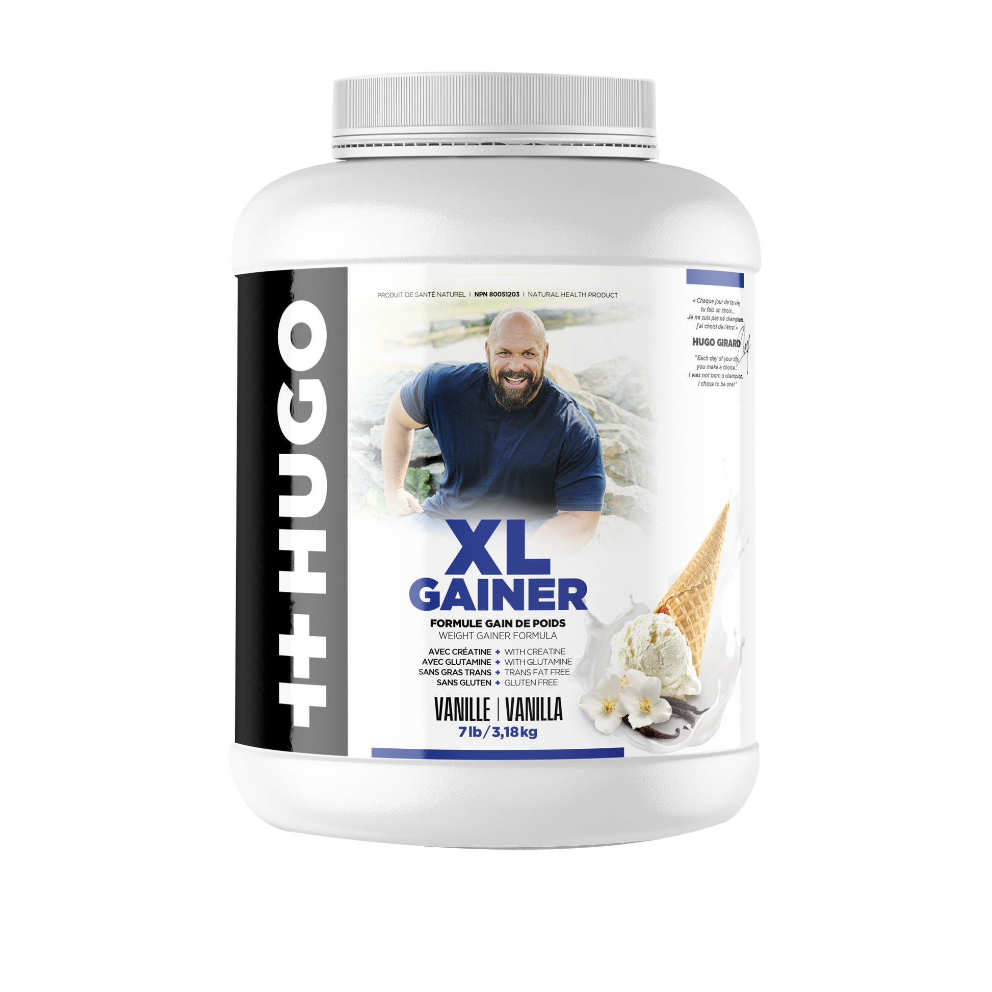 xl gainer à la vanille supplément pour l'entraînement et prise de masse